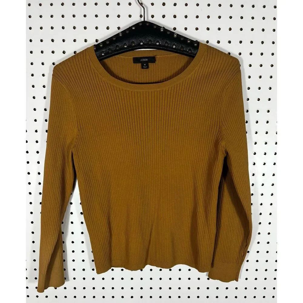 J.Crew ribbed long sleeve top size M